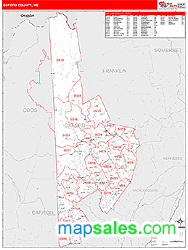 Oxford County, ME Wall Map