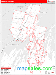 Sagadahoc County, ME Zip Code Wall Map