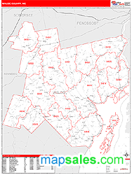 Waldo County, ME Zip Code Wall Map