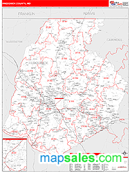 Frederick County, MD Wall Map