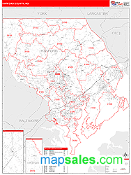 Harford County, MD Wall Map