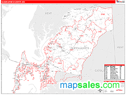 Queen Anne's County, MD Zip Code Wall Map