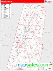 Berkshire County, MA Zip Code Wall Map