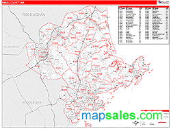 Essex County, MA Zip Code Wall Map