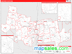 Hampshire County, MA Zip Code Wall Map