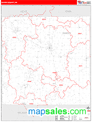 Barry County, MI Zip Code Wall Map