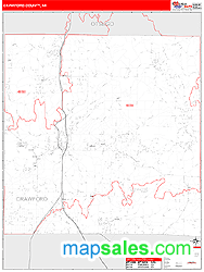 Crawford County, MI Wall Map