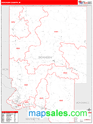 Dickinson County, MI Wall Map