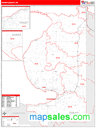 Emmet County, MI Zip Code Wall Map