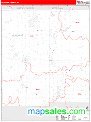 Gladwin County, MI Zip Code Wall Map