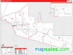 Gogebic County, MI Zip Code Wall Map