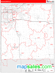 Ingham County, MI Zip Code Wall Map