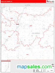 Kalkaska County, MI Zip Code Wall Map