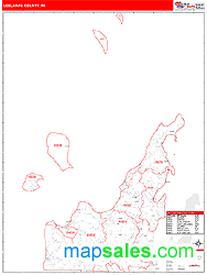 Leelanau County, MI Zip Code Wall Map