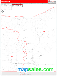 Luce County, MI Zip Code Wall Map