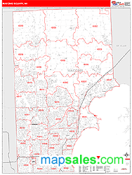 Macomb County, MI Zip Code Wall Map