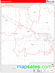 Midland County, MI Wall Map