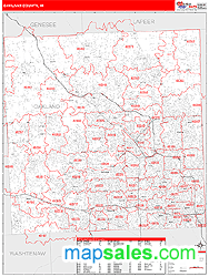 Oakland County, MI Wall Map