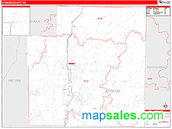 Otsego County, MI Wall Map
