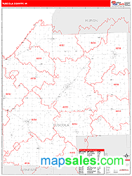 Tuscola County, MI Zip Code Wall Map