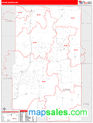 Aitkin County, MN Zip Code Wall Map
