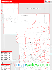 Beltrami County, MN Zip Code Wall Map