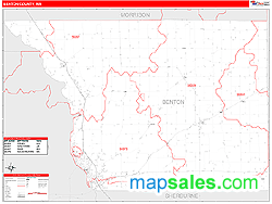 Benton County, MN Zip Code Wall Map