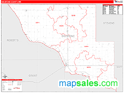 Big Stone County, MN Zip Code Wall Map