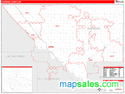 Chippewa County, MN Zip Code Wall Map