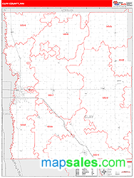 Clay County, MN Zip Code Wall Map