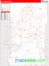 Crow Wing County, MN Zip Code Wall Map