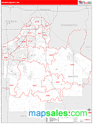 Dakota County, MN Zip Code Wall Map