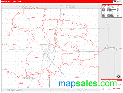 Freeborn County, MN Zip Code Wall Map