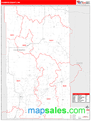 Hubbard County, MN Zip Code Wall Map