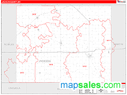 Jackson County, MN Zip Code Wall Map