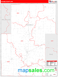 Kanabec County, MN Wall Map