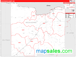 Koochiching County, MN Zip Code Wall Map