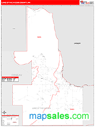 Lake of the Woods County, MN Zip Code Wall Map