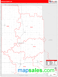 Lincoln County, MN Zip Code Wall Map