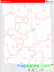 Lyon County, MN Zip Code Wall Map