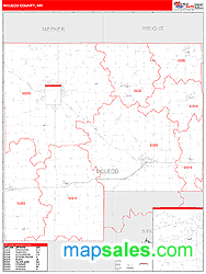 McLeod County, MN Zip Code Wall Map
