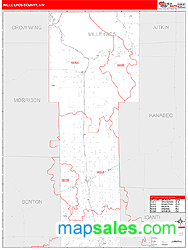 Mille Lacs County, MN Zip Code Wall Map