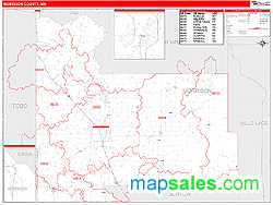 Morrison County, MN Zip Code Wall Map