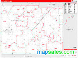 Mower County, MN Wall Map