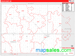 Nobles County, MN Zip Code Wall Map