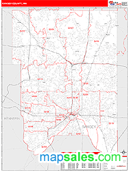 Ramsey County, MN Zip Code Wall Map