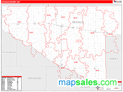 Renville County, MN Wall Map