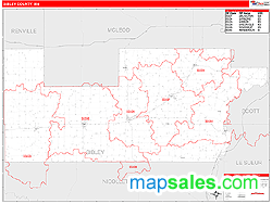 Sibley County, MN Zip Code Wall Map