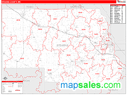 Stearns County, MN Zip Code Wall Map