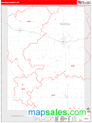 Waseca County, MN Zip Code Wall Map